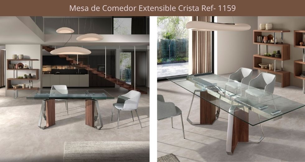 Mesa Comedor Extensible Cristal Templado Ángel Cerdá