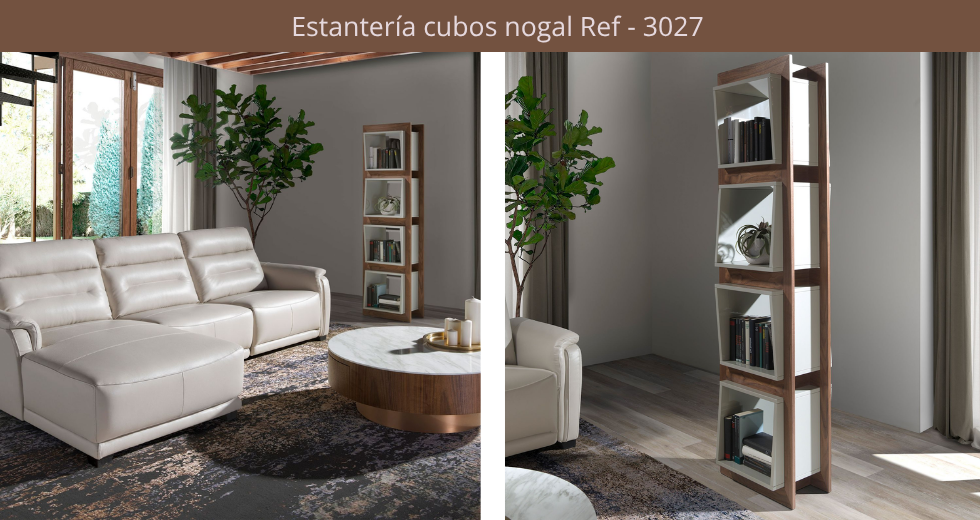 Estantería cubos nogal Ref - 3027