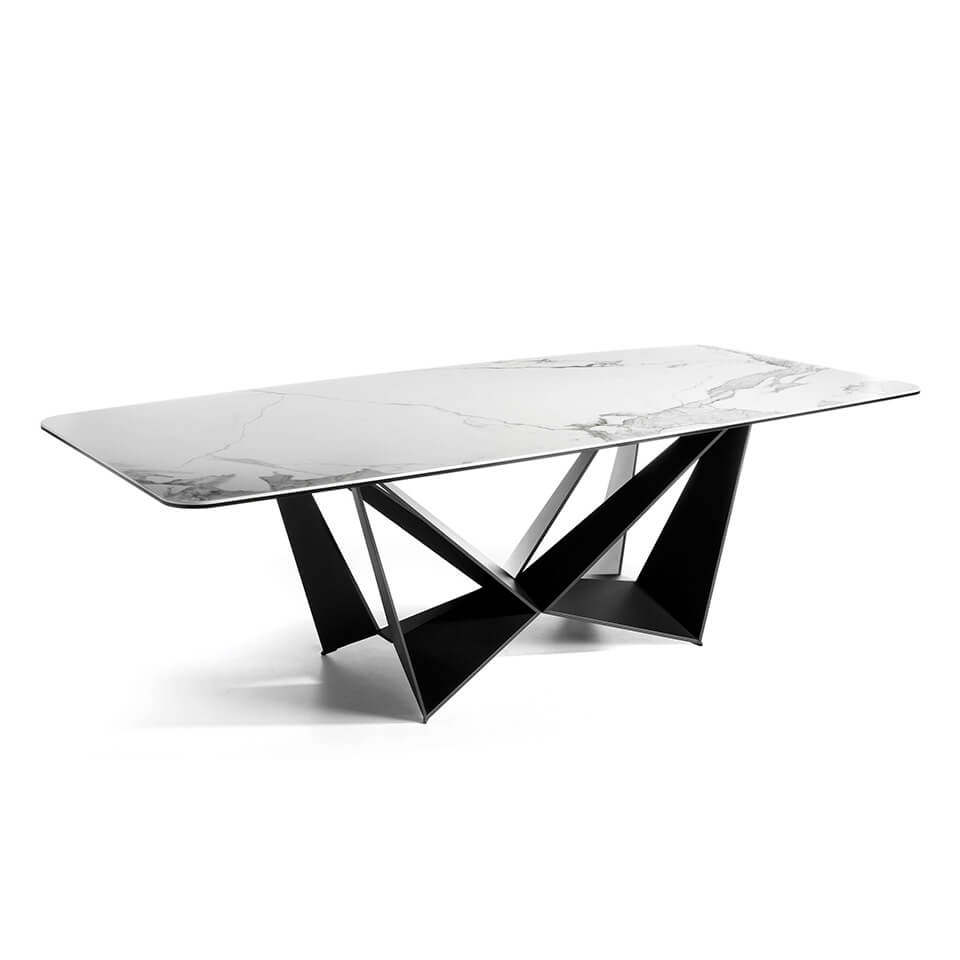 Mesa comedor porcelánico calacatta