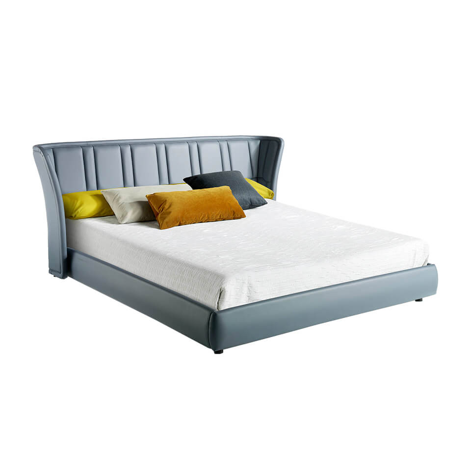 Upholstered leatherette bed