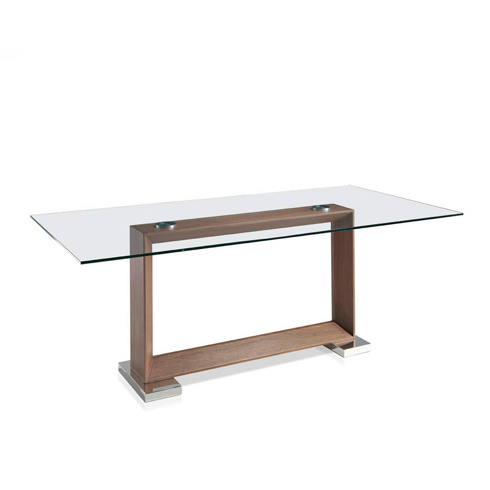 Mesa de comedor con base de madera - Angel Cerdá S.L