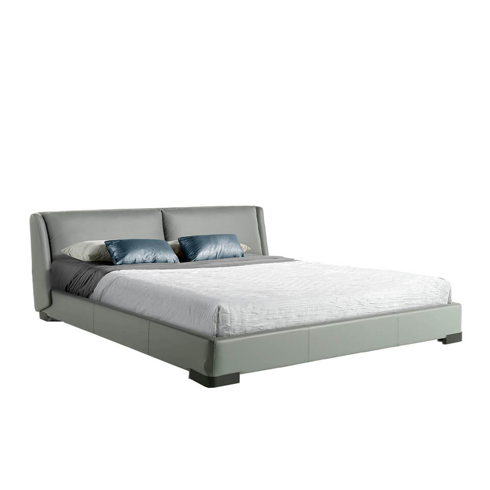 King Size Bed Upholstered With Dark Grey Painted Steel Legs Angel Cerda S L