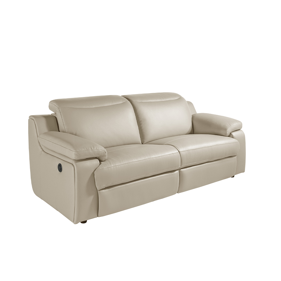 Sofá 3 plazas tapizado en piel con mecanismos relax - Muebles de diseño.  Angel Cerdá.